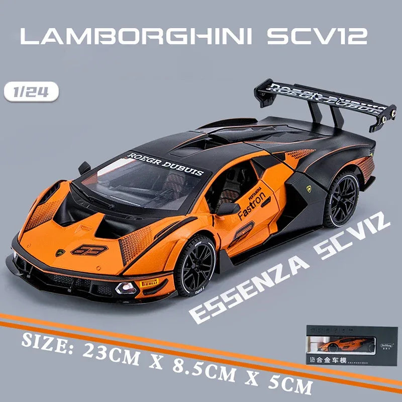 Lamborghini Essenza SCV12 1 24 Scale Diecast Alloy Model Car With Sound Light - ToylandEU