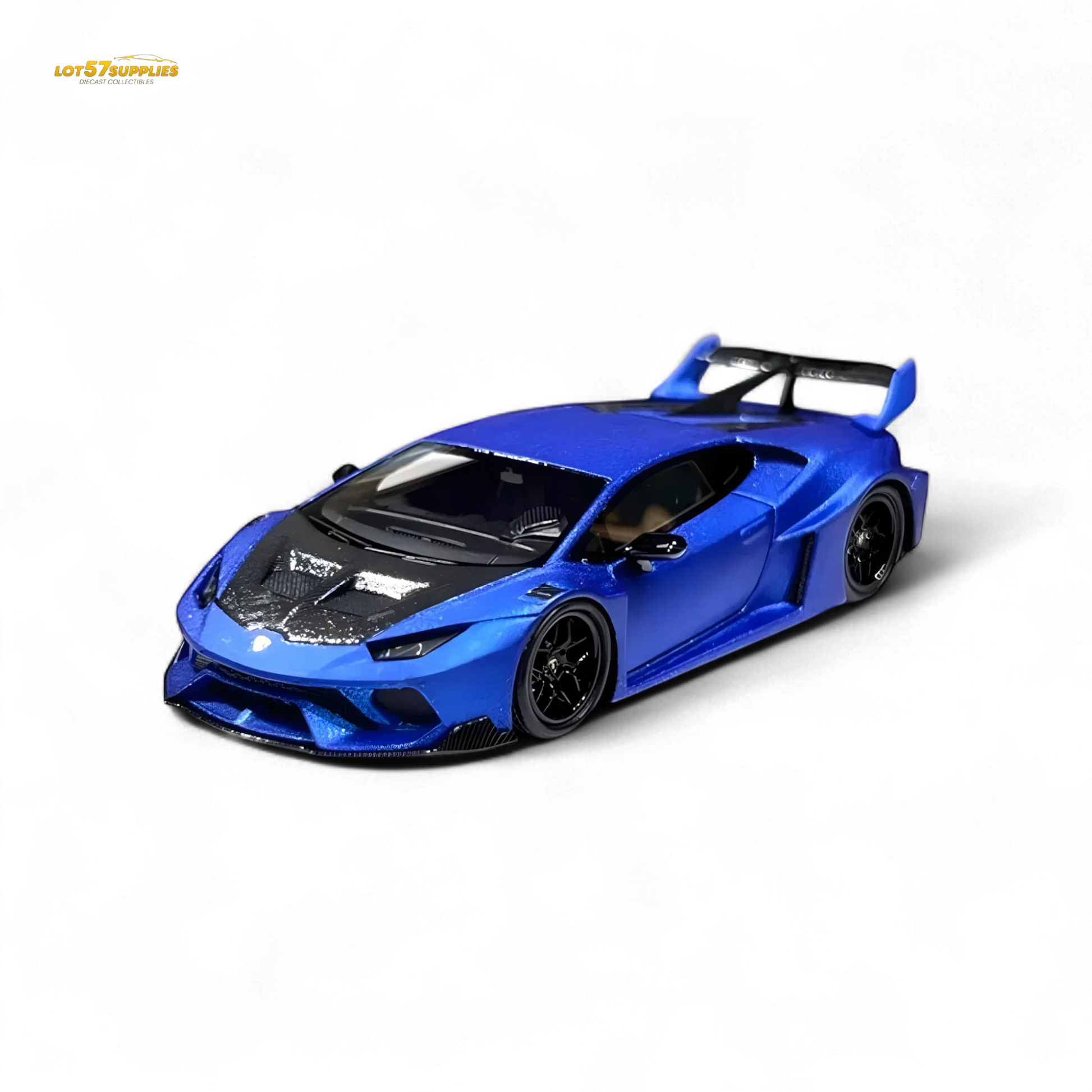 Lamborghini Huracan LP610 Widebody Resin Model Matte Blue - ToylandEU