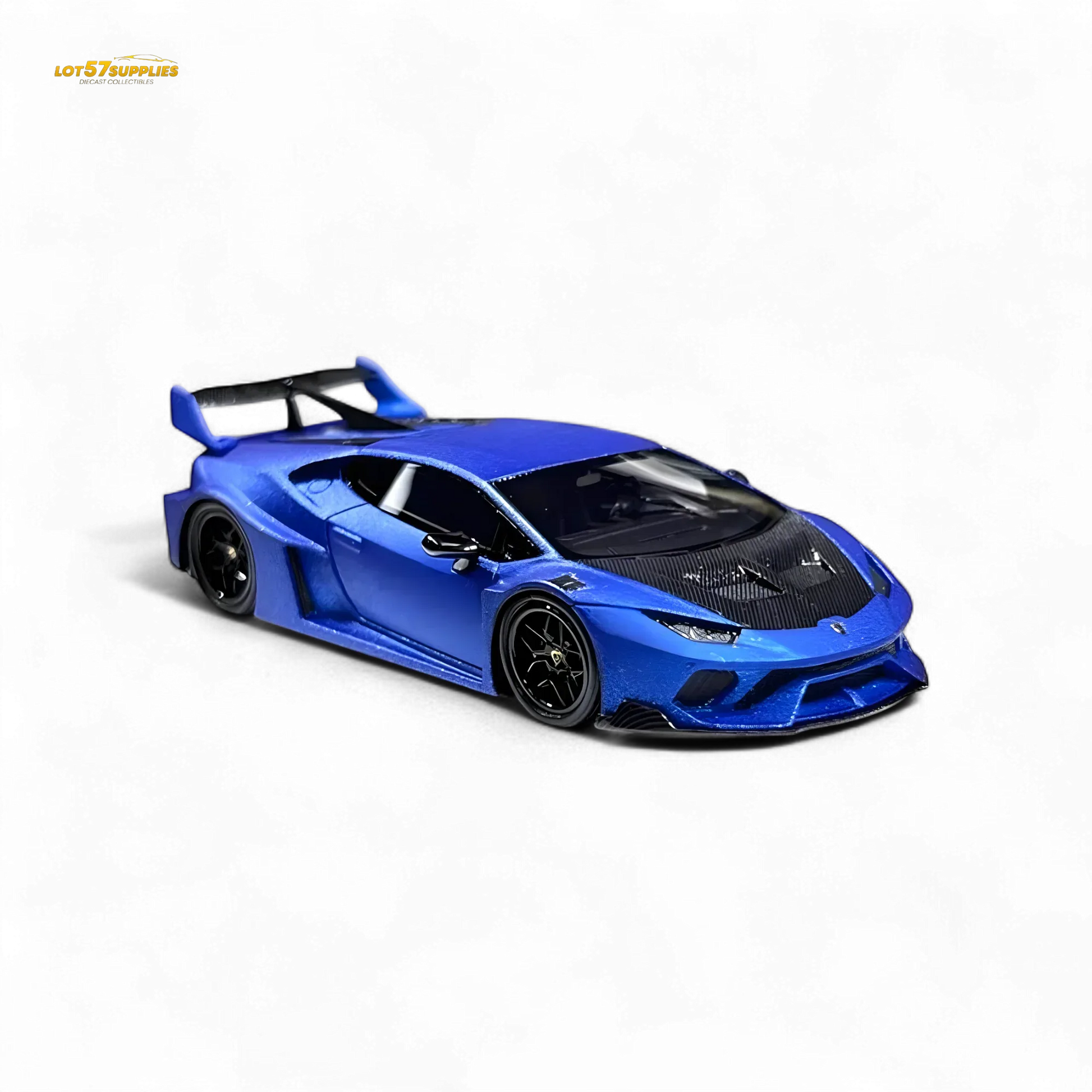 Lamborghini Huracan LP610 Widebody Resin Model Matte Blue - ToylandEU