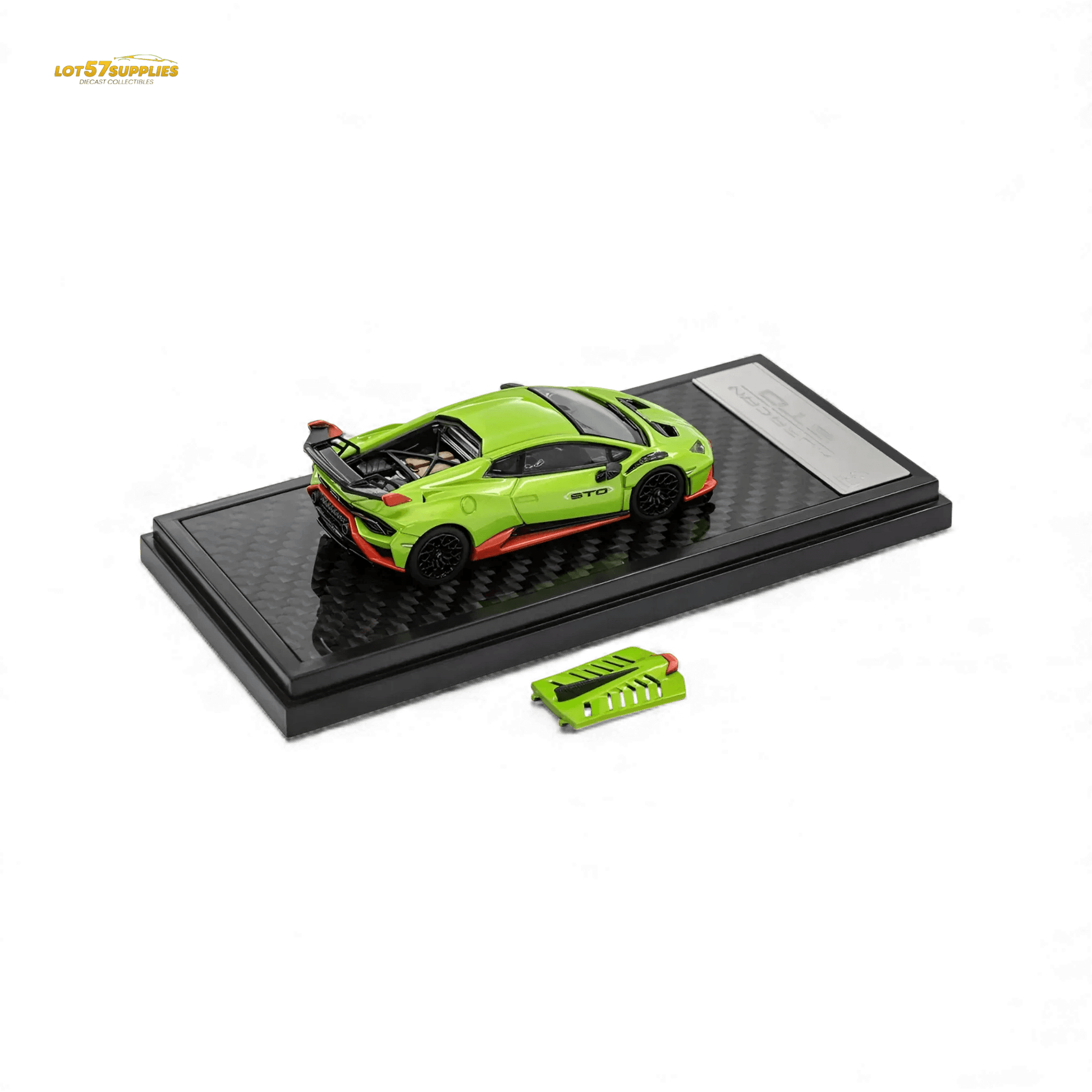 Lamborghini Huracan STO Diecast Model Green Carbon Fiber - ToylandEU