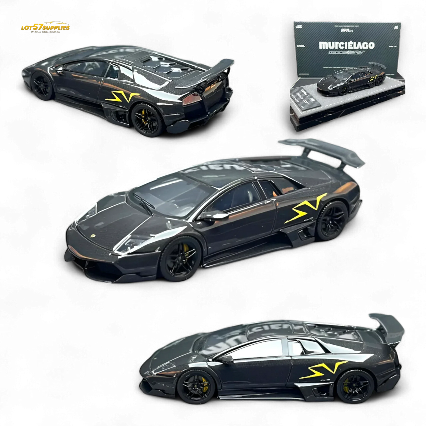 Lamborghini LP 670-4 1:64 Resin Model Car Carbon Finish - ToylandEU