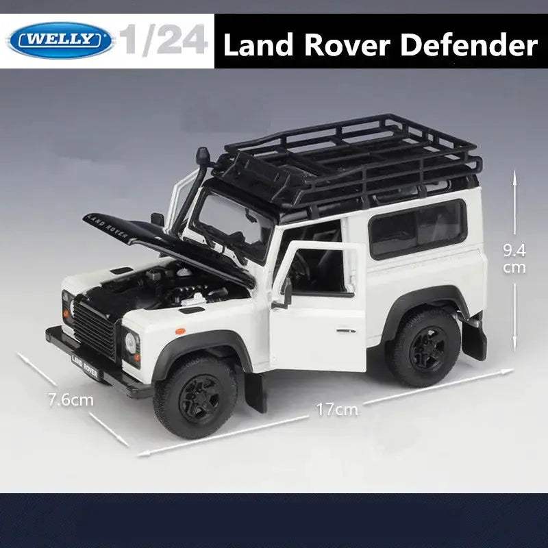Land Rover Defender 1to24 Diecast Model Alloy Nostalgic Version - ToylandEU