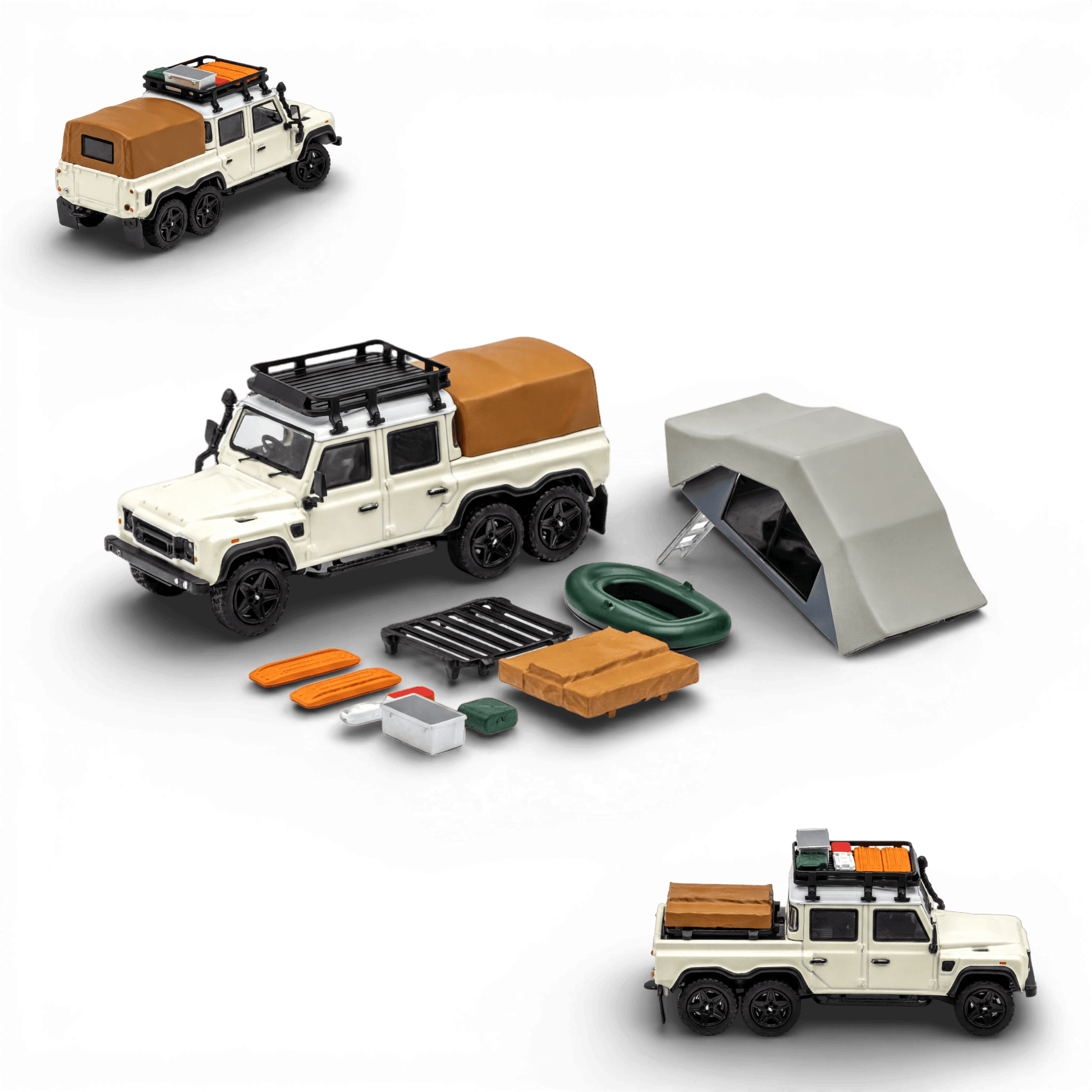 Land Rover Defender 6x6 Diecast Model Active Suspension