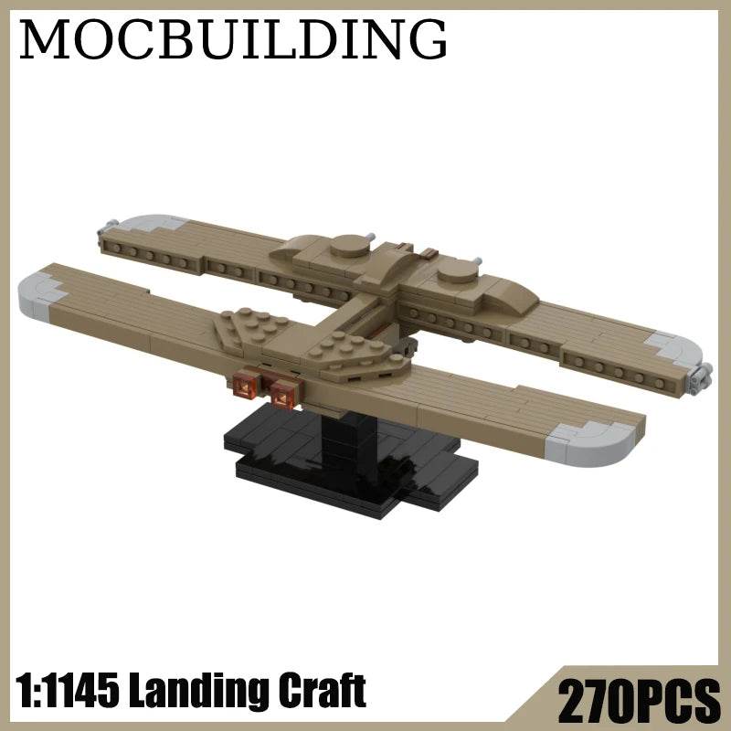 Landing Craft Model Spaceship with Stand MOC Building Block Bricks Toys Display Gift - ToylandEU
