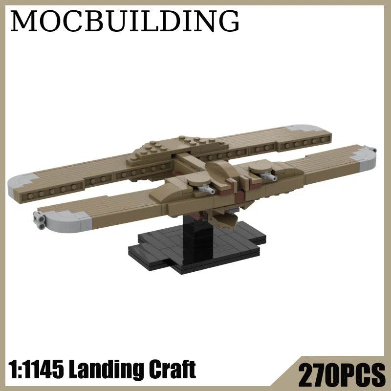 Landing Craft Model Spaceship with Stand MOC Building Block Bricks Toys Display Gift - ToylandEU