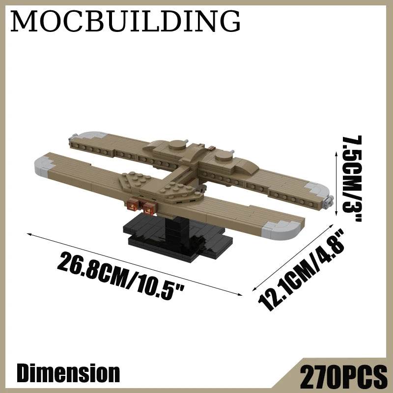 Landing Craft Model Spaceship with Stand MOC Building Block Bricks Toys Display Gift - ToylandEU