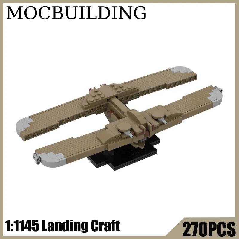 Landing Craft Model Spaceship with Stand MOC Building Block Bricks Toys Display Gift - ToylandEU