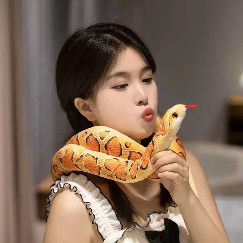 Large 100cm Imitation Snake Plush Toy For Pranks And Play - ToylandEU