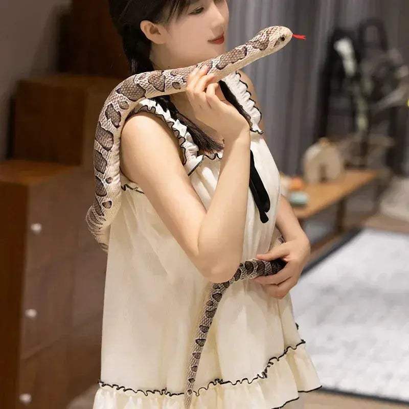 Large 100cm Imitation Snake Plush Toy For Pranks And Play - ToylandEU