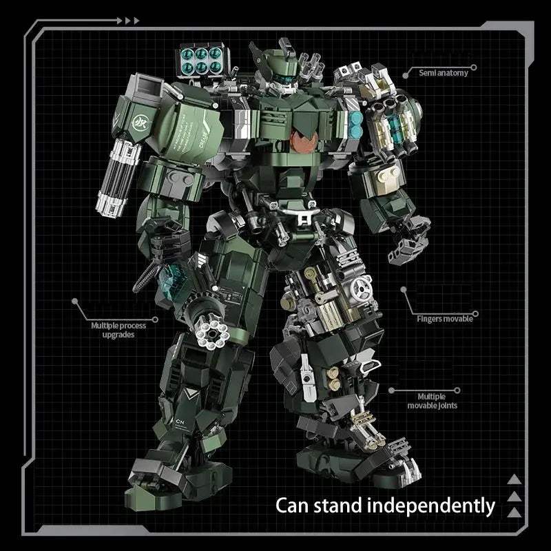 Large 1403 Pieces Mecha Warrior Building Blocks Set - ToylandEU