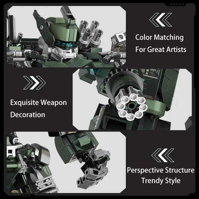 Large 1403 Pieces Mecha Warrior Building Blocks Set - ToylandEU