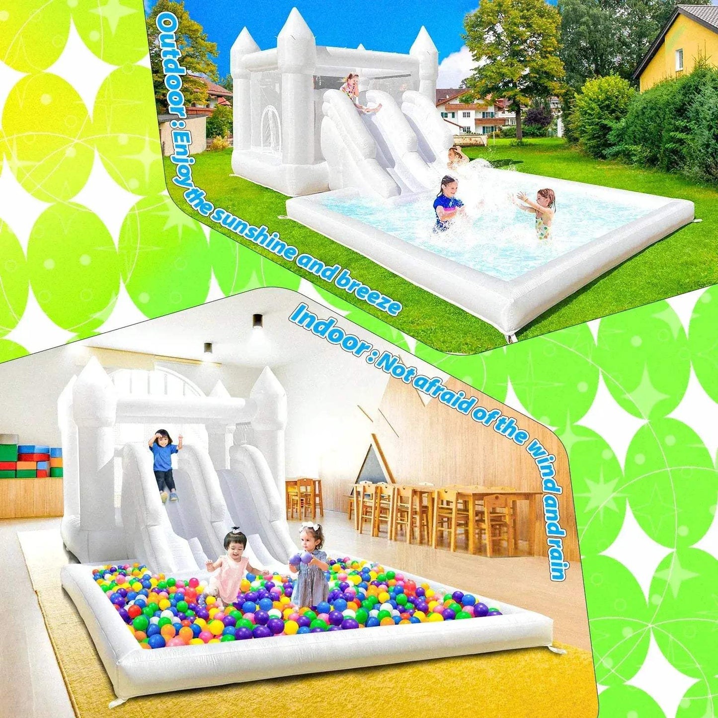 Large 19ft Inflatable Bounce House With Dual Slide For Parties - ToylandEU