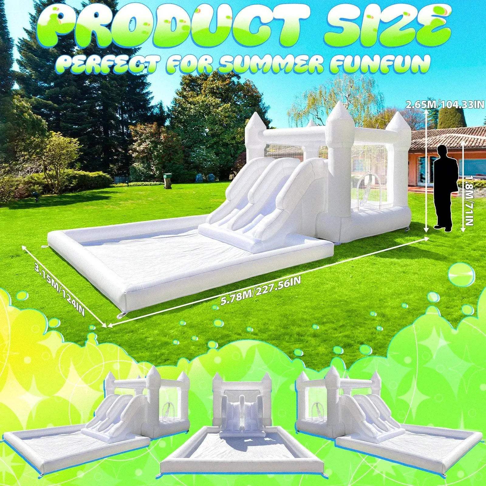 Large 19ft Inflatable Bounce House With Dual Slide For Parties - ToylandEU