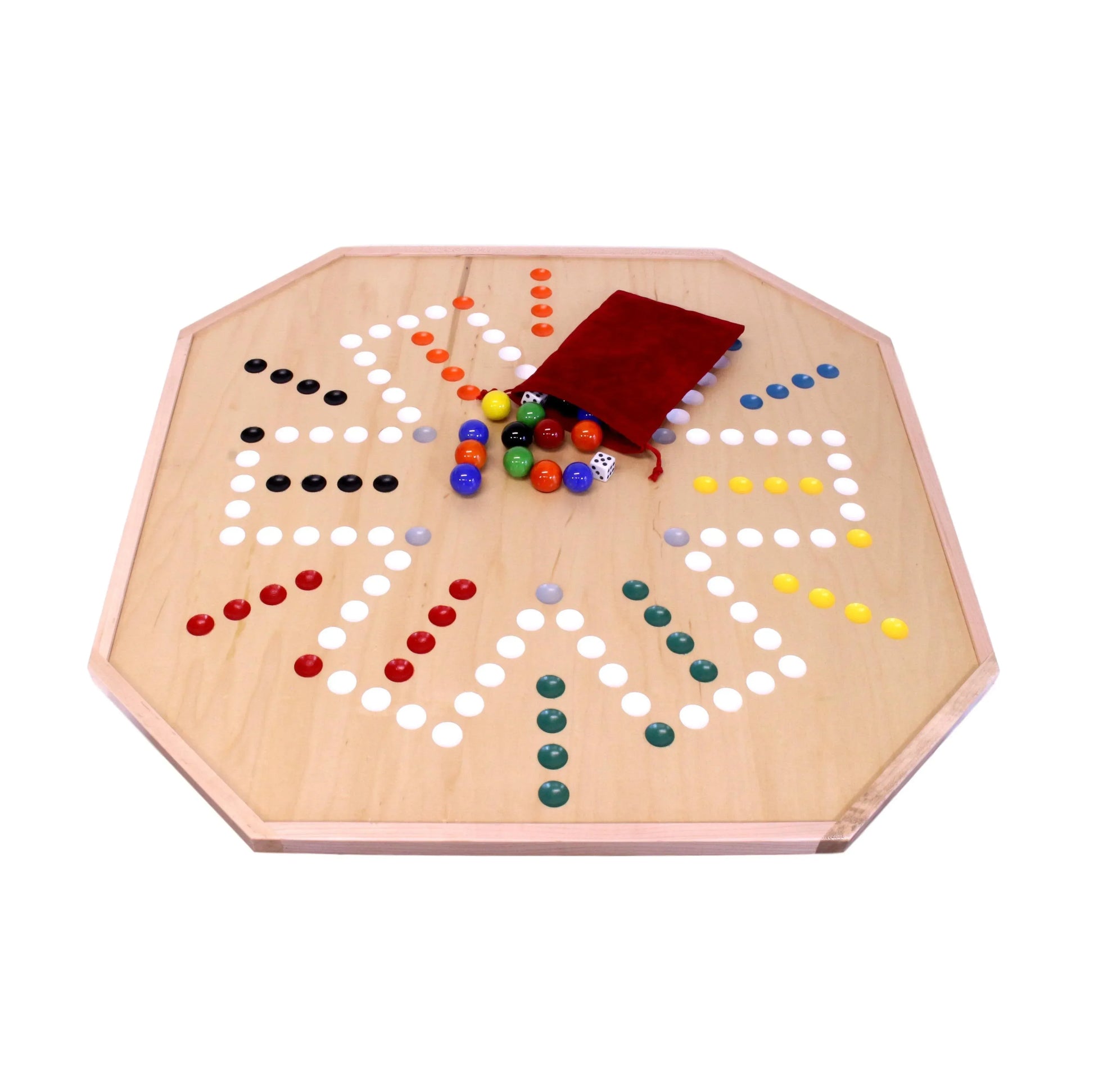 Large 25" Deluxe Wooden Aggravation Marble Game Board, Double-Sided - ToylandEU