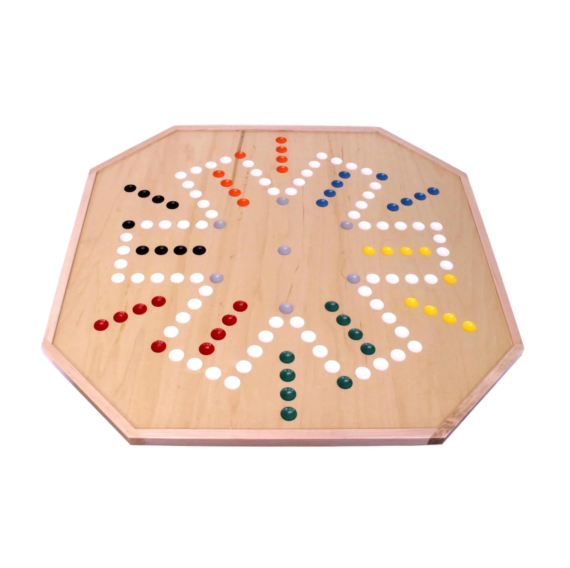 Large 25" Deluxe Wooden Aggravation Marble Game Board, Double-Sided - ToylandEU