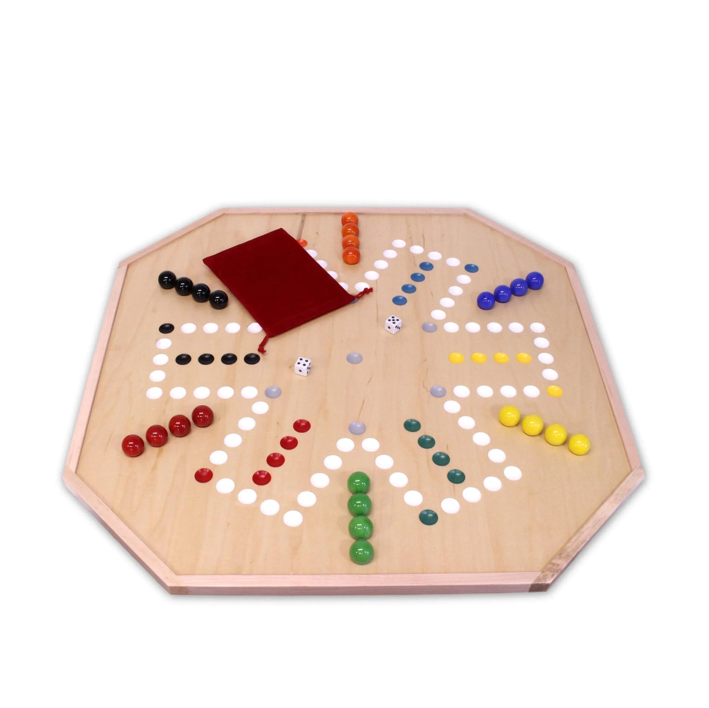 Large 25" Deluxe Wooden Aggravation Marble Game Board, Double-Sided - ToylandEU