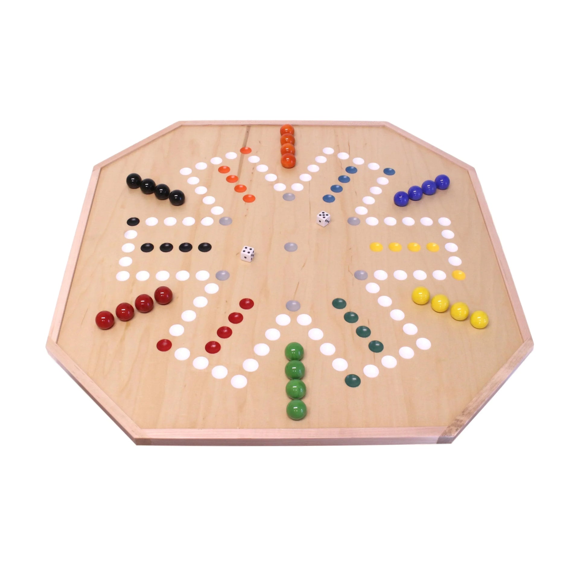 Large 25" Deluxe Wooden Aggravation Marble Game Board, Double-Sided - ToylandEU