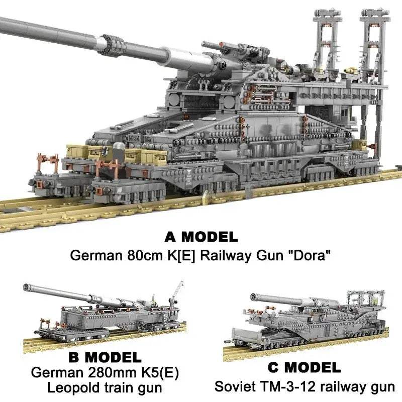 Large 3846 Pieces WW2 Gustav Tank Building Blocks Set - ToylandEU