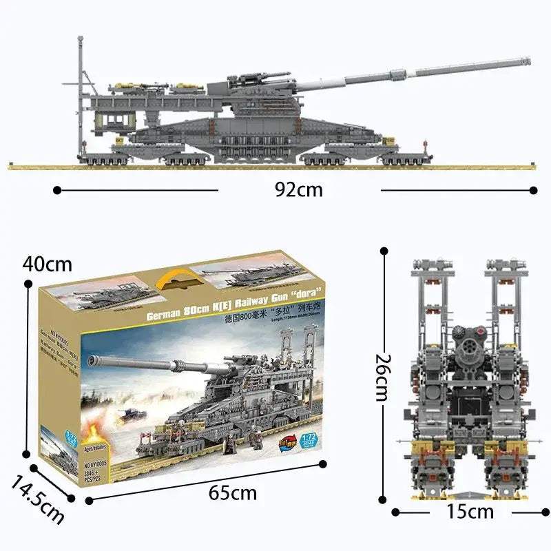 Large 3846 Pieces WW2 Gustav Tank Building Blocks Set - ToylandEU