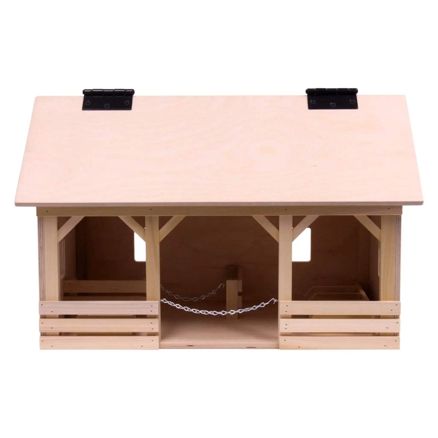 Large A-Frame Barn Toy with Hay Loft, Realistic Wooden Toy Barn - ToylandEU