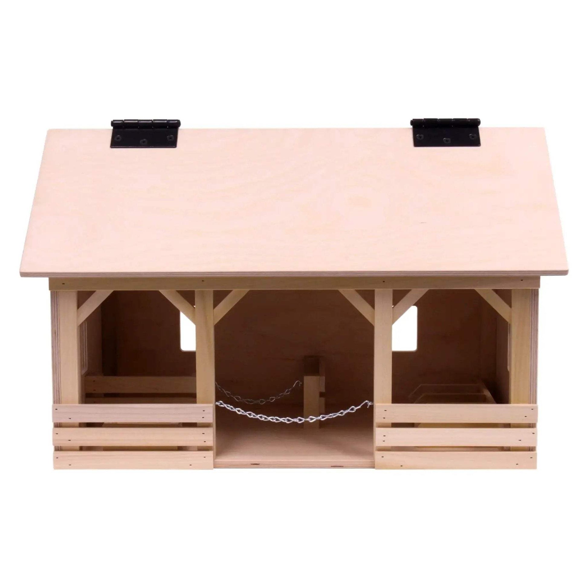 Large A-Frame Barn Toy with Hay Loft, Realistic Wooden Toy Barn - ToylandEU