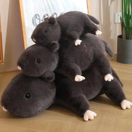  Large Black Mouse Plush Toy With Pillow Comfort Decor -  ToylandEU™