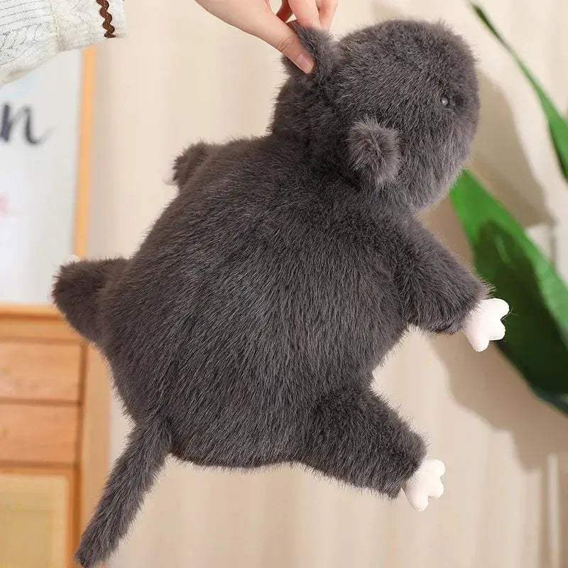 Large Black Mouse Plush Toy With Pillow Comfort Decor - ToylandEU