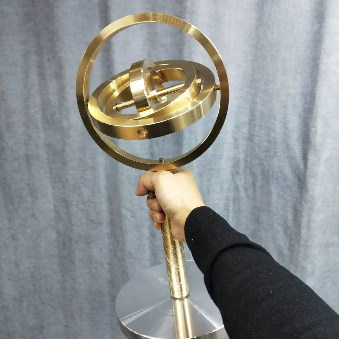 Large Brass Gyroscope for Science Enthusiasts - ToylandEU