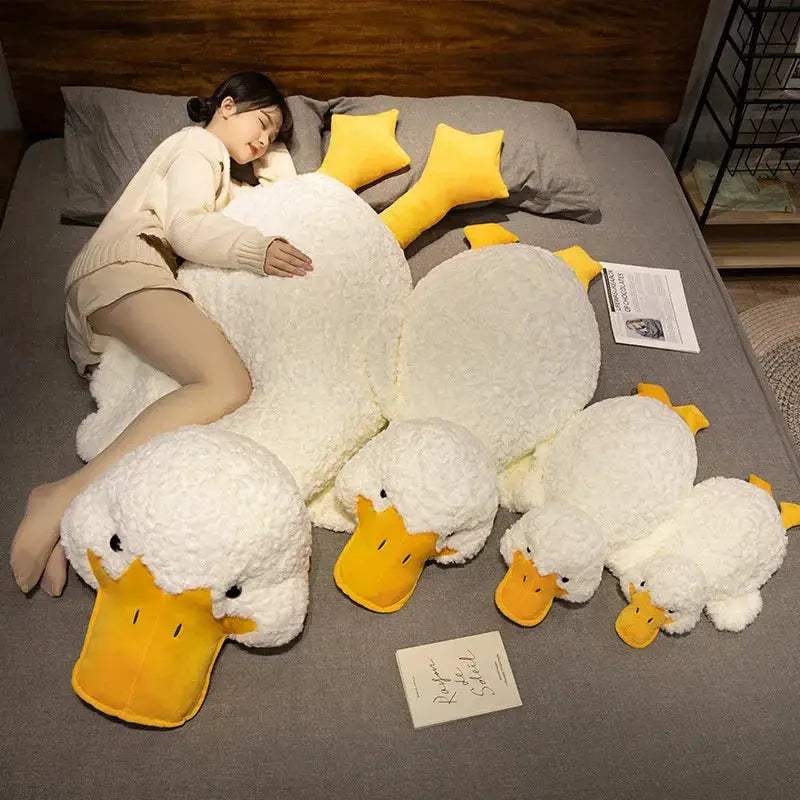 Large Duck Plush Toy Pillow Mat For Cozy Sleeping Cushion - ToylandEU