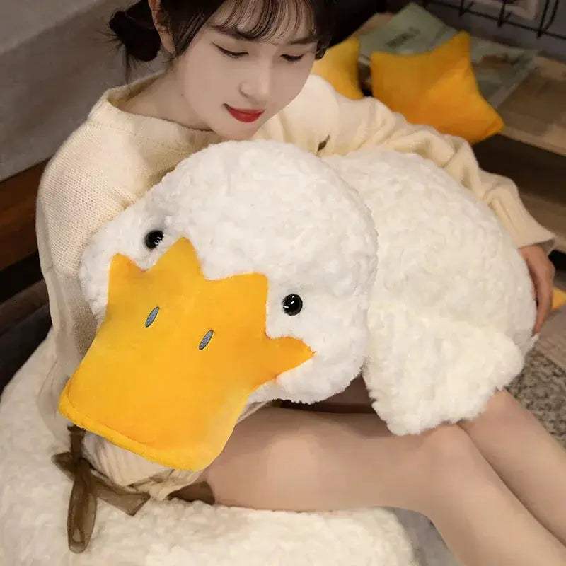 Large Duck Plush Toy Pillow Mat For Cozy Sleeping Cushion - ToylandEU