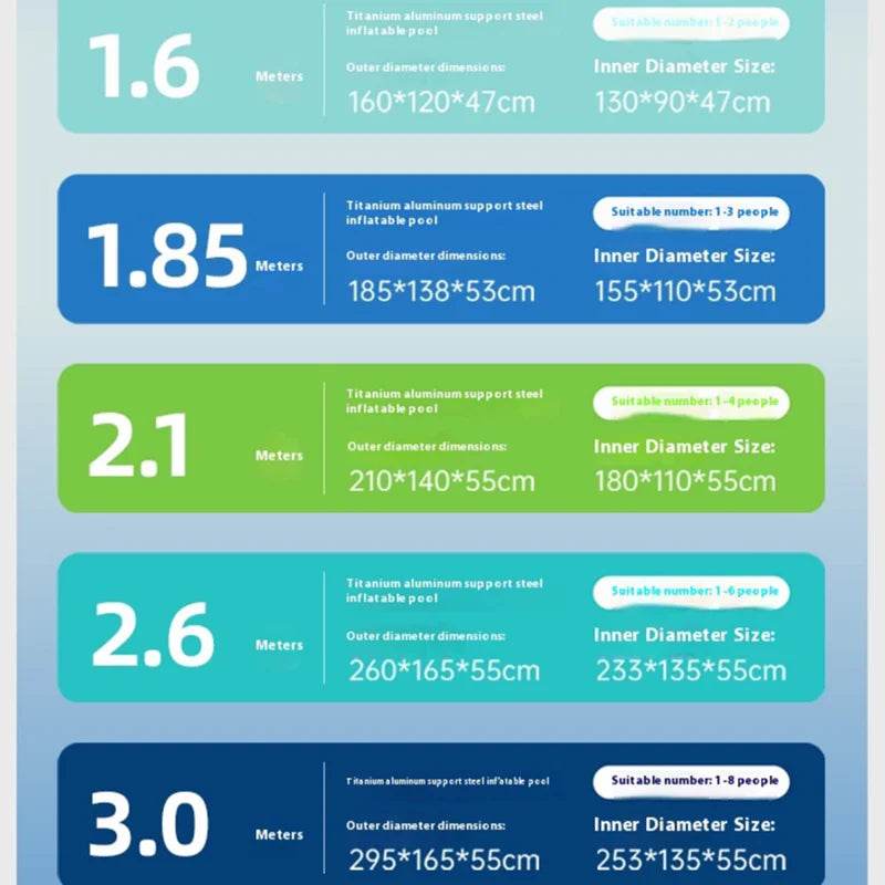 Large Family Swimming Pool 1.6-3M Foldable Frame Pools - ToylandEU