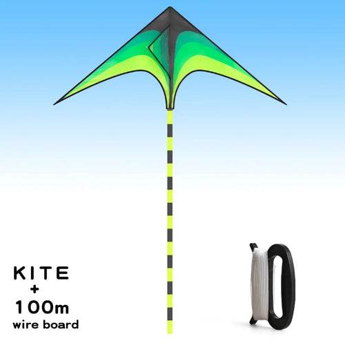 Large Green Delta Kite with 6m Tail - Ultimate Outdoor Thrill for All - ToylandEU
