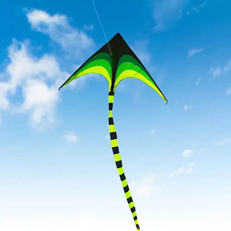 Large Green Delta Kite with 6m Tail - Ultimate Outdoor Thrill for All - ToylandEU