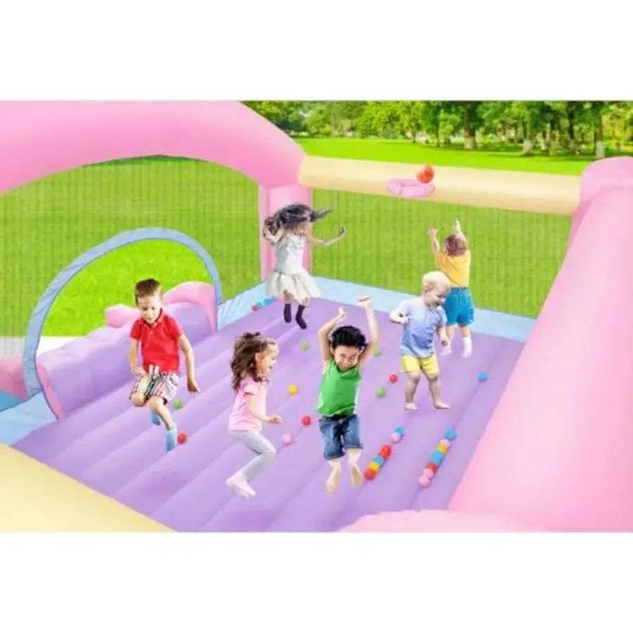 Large Inflatable Bounce House With 650W Blower And Basketball Hoop - ToylandEU