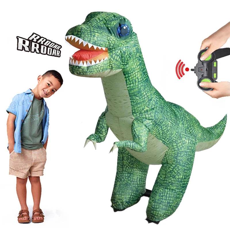 Large Inflatable Remote Control Dinosaur Toy with Electric Walking Feature for Kids and Birthday Parties - ToylandEU