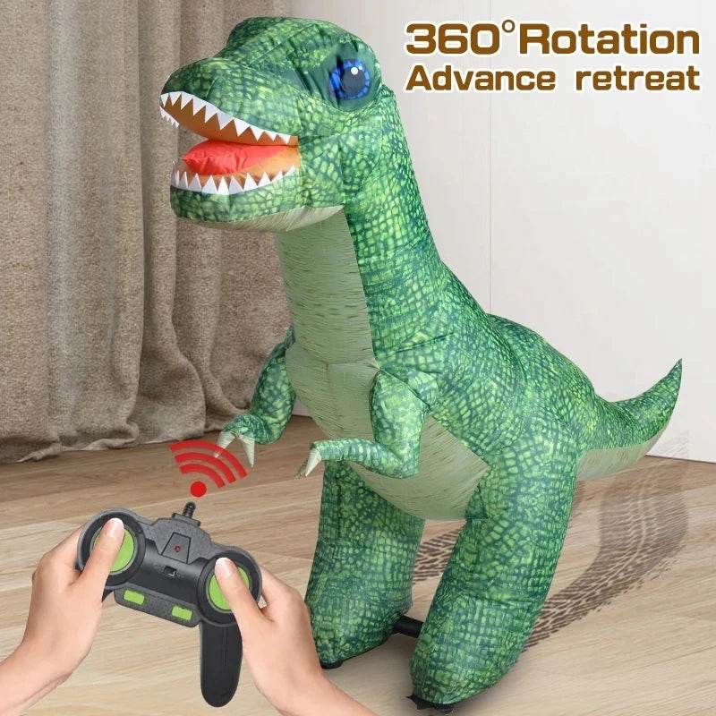 Large Inflatable Remote Control Dinosaur Toy with Electric Walking Feature for Kids and Birthday Parties - ToylandEU