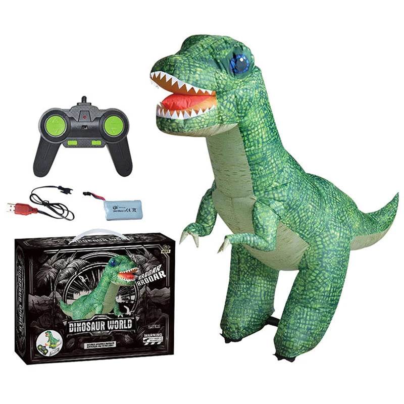 Large Inflatable Remote Control Dinosaur Toy with Electric Walking Feature for Kids and Birthday Parties - ToylandEU