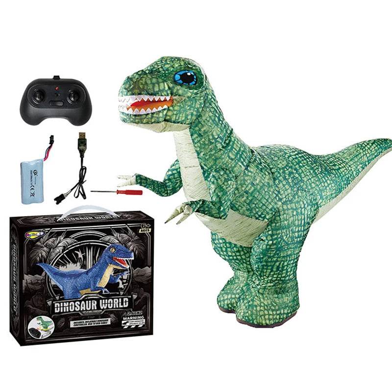 Large Inflatable Remote Control Dinosaur Toy with Electric Walking Feature for Kids and Birthday Parties - ToylandEU