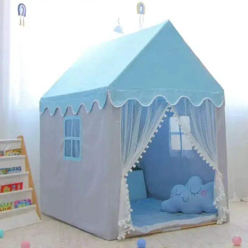 Large Kids Tents Tipi Baby Play House 1.35M Pink Castle - ToylandEU