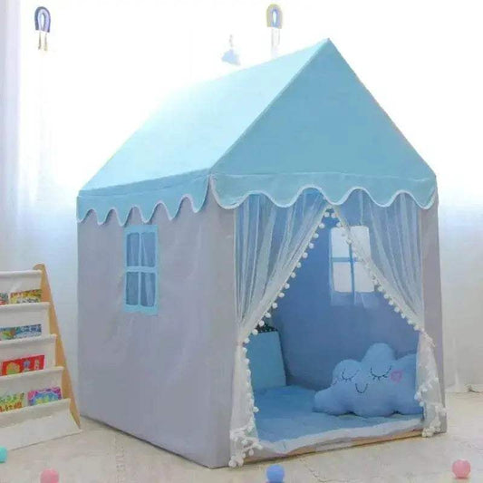 Large Kids Tents Tipi Baby Play House 1.35M Pink Castle - ToylandEU