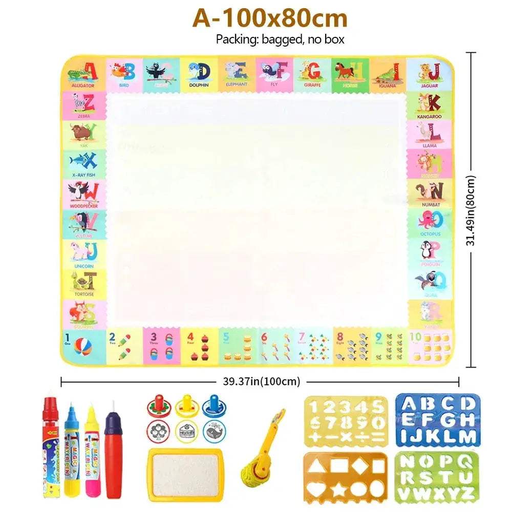 Large Magic Water Drawing Mat With Reusable Pens For Kids - ToylandEU