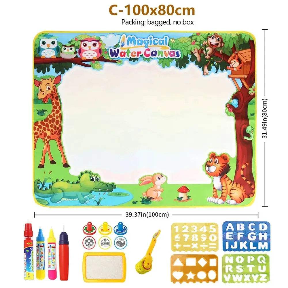 Large Magic Water Drawing Mat With Reusable Pens For Kids - ToylandEU