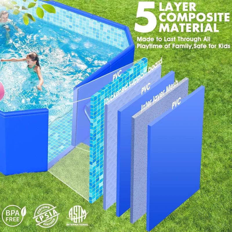Large Non-Inflatable Swimming Pool For Kids And Adults 115 Inch - ToylandEU