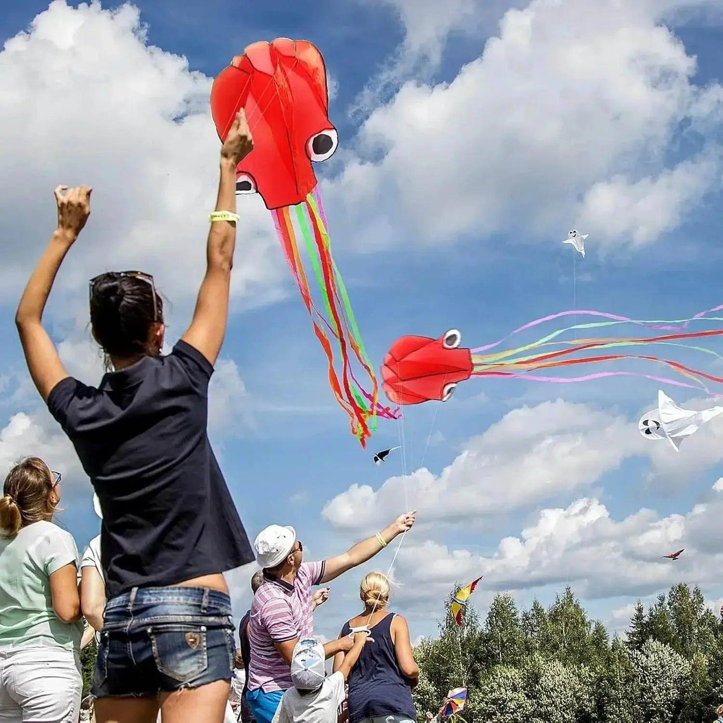  Large Octopus Kites Easy Flyer Kites for Kids and Adults -  ToylandEU™