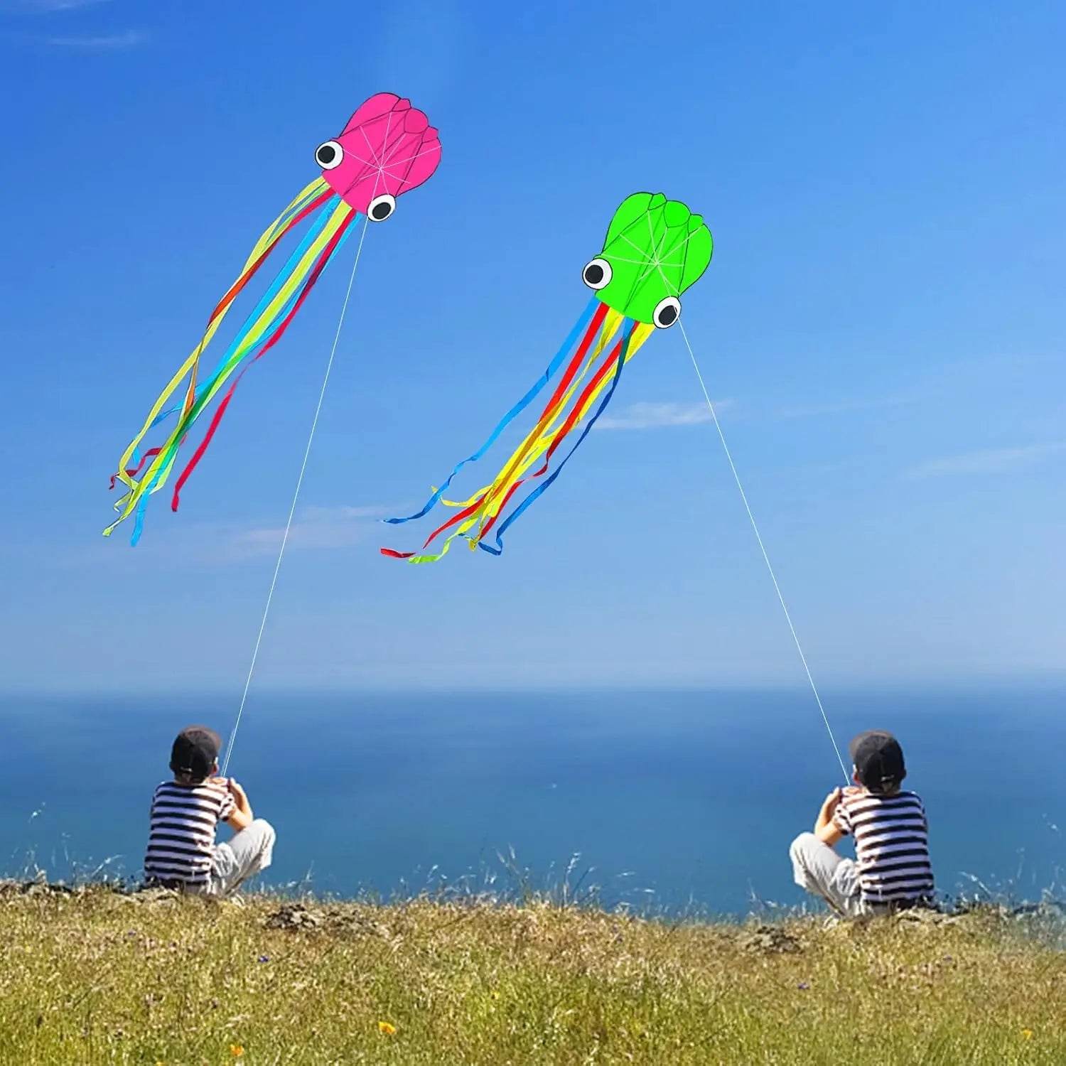 Large Octopus Kites Easy Flyer Kites with Long Tail Beach Kites - ToylandEU