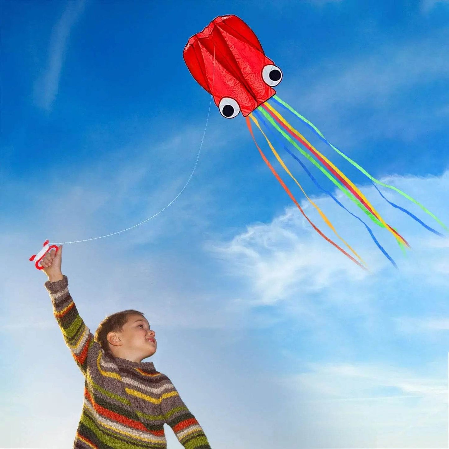 Large Octopus Kites Easy Flyer Kites with Long Tail Beach Kites - ToylandEU