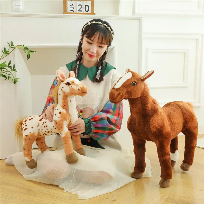 Large Pony Plush Toy Huggable Stuffed Horse Doll Gift - ToylandEU