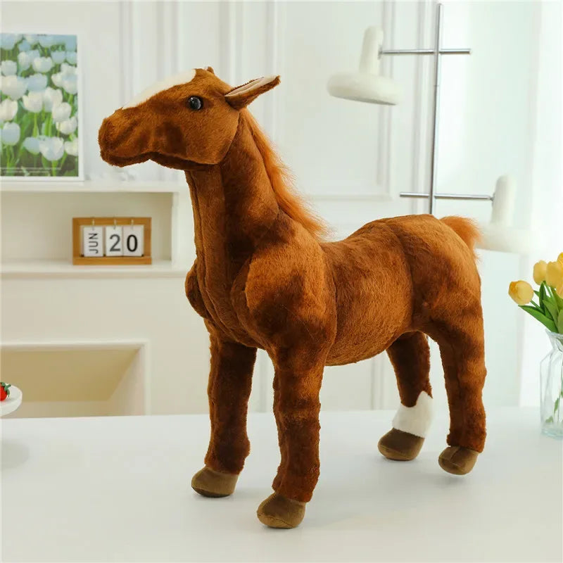 Large Pony Plush Toy Huggable Stuffed Horse Doll Gift - ToylandEU
