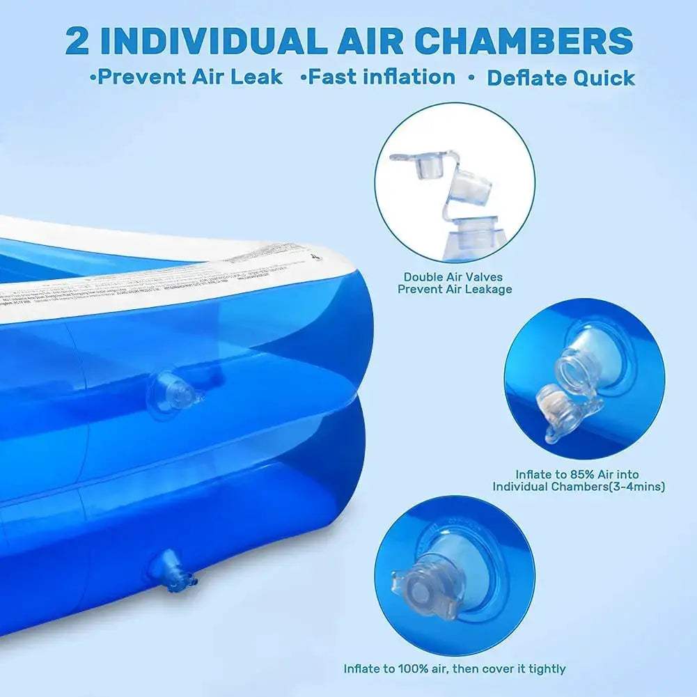  Inflatable Pool For Adults Large Rectangular Reinforced PVC -  ToylandEU™
