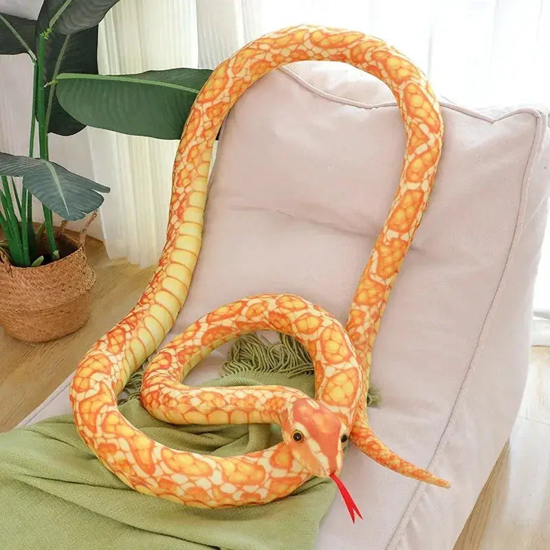 Large Simulation Python Boa Plush Snake Home Decor - ToylandEU